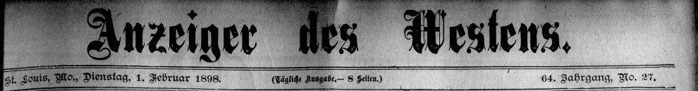 Anzeiger des Westens - image of newspaper banner