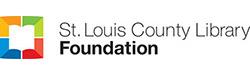 St. Louis County Library Foundation logo with colorful square to the left of black text on a white background